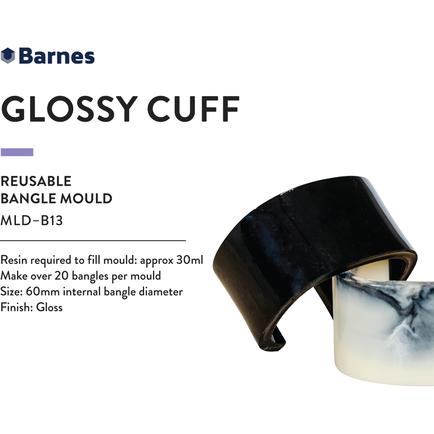Glossy Cuff Bangle Mould