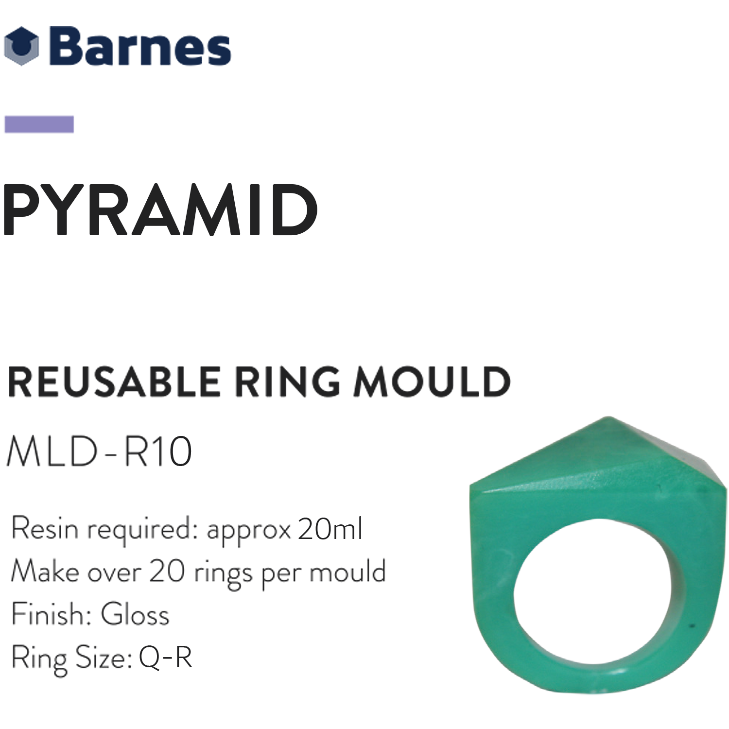 Retro Faceted Pyramid Ring Mould