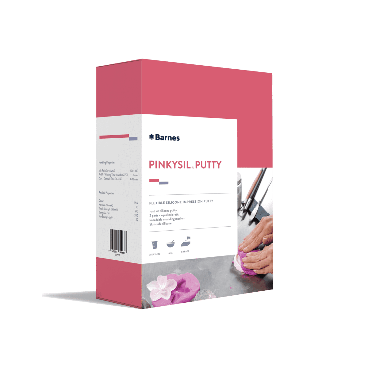 SR-PP-S_1 Box displays the product Pinkysil Putty