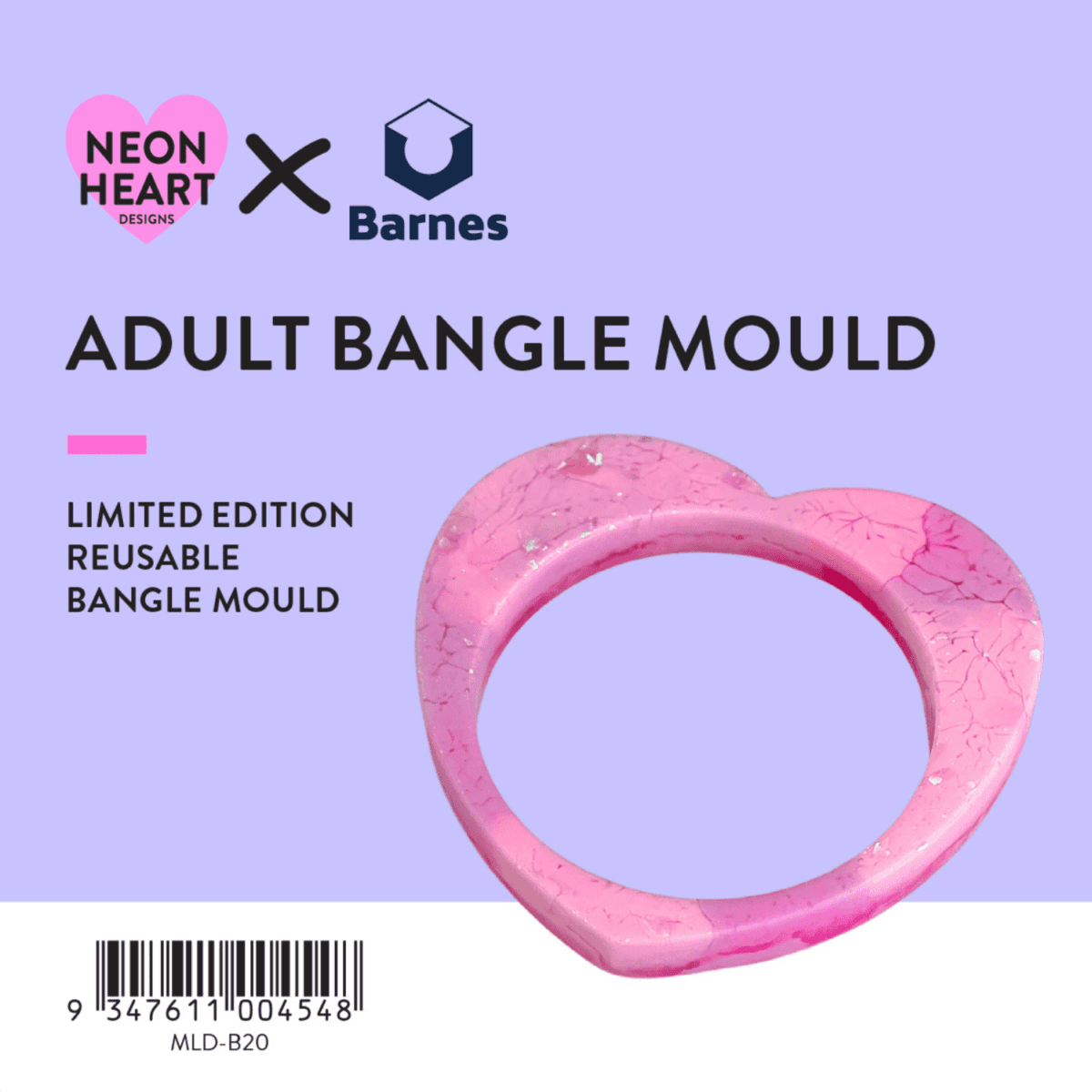 MLD-B20_1 Neon Heart Adult Bangle Mould